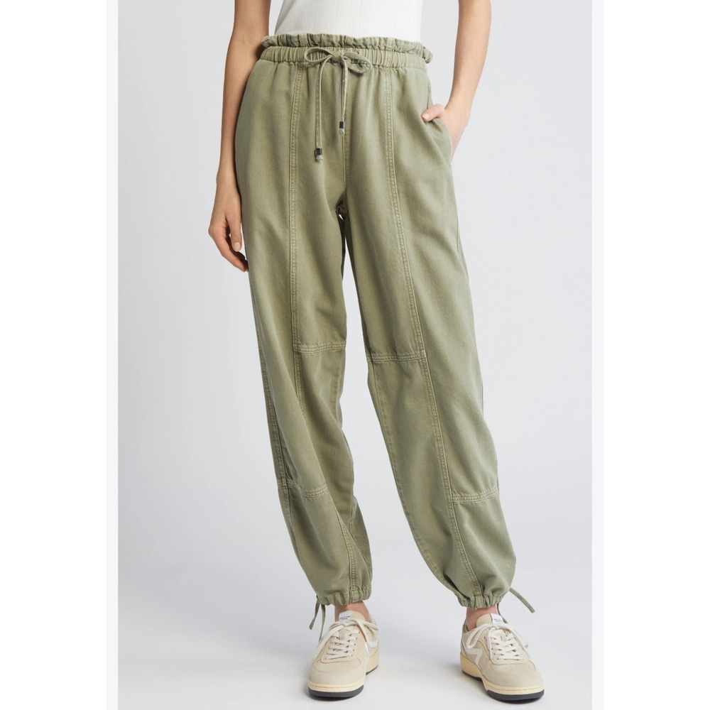rag & bone Featherweight Jordan Jogger Pants XS Paperbag Waist Casual Sage
